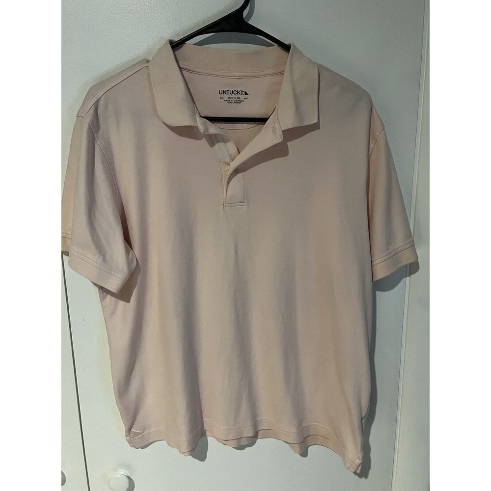 UNTUCKit Men’s Light Pink Polo Shirt
